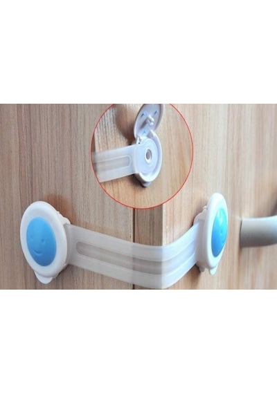 Çocuk Bebek Koruma Kilidi Güvenli Dolap ve Çekmece Kilidi 2 Adet Çok Renkli