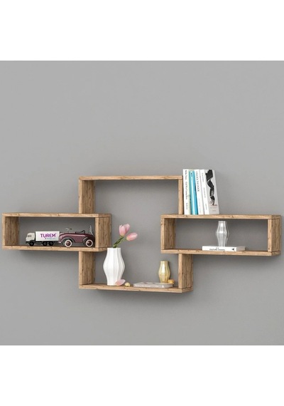 Ege Dekoratif Raf Mdf Sis Gri