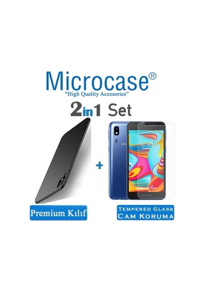 Samsung Uyumlu Galaxy A2 Core Premium Matte Silikon Kilif + Cam (Seçin) 348879807