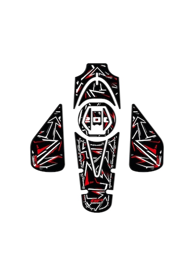 GP Kompozit Bajaj Pulsar NS 200 2011-2024 Uyumlu Tank Pad Seti Kırmızı