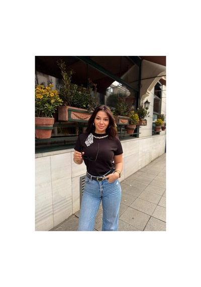 Gigi Wardrobe Black Muse Tişört Siyah Siyah