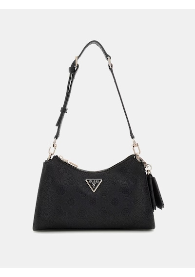Guess Cresıdıa Top Zıp Shoulder Bag Deesa Logo Cnvrtble Pg934918 Siyah