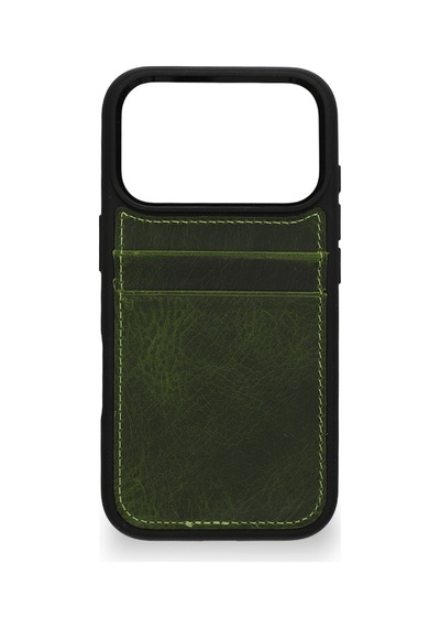 Vintage Wallet Kartlıklı Premium Deri Kılıf Apple Uyumlu iPhone 17 Pro Vintage Wallet Haki