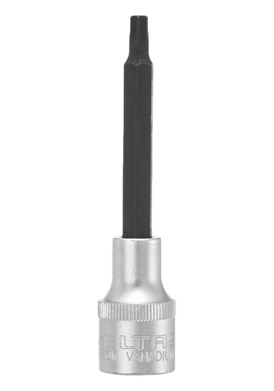 İzeltaş 1113064227 T 27 1/2" Uzun Star Tor X Uçlu Lokma Anahtar 100 Mm , Krom, T27