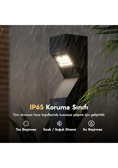 Dalluz Bahçe Aydınlatma Bollardı 100 Cm 4000k Doğal Beyaz Işık, Çift Yönlü, Ip65 Su Geçirmez Alüminyum Dış Mekan Led Yol, Villa Ve Peyzaj Aydınlatması Sku: Smgstk9b63e1e76e