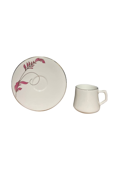 Evaliza Nostalji Çiçek 6 Kişilik Kahve Fincan Takımı 80 Ml