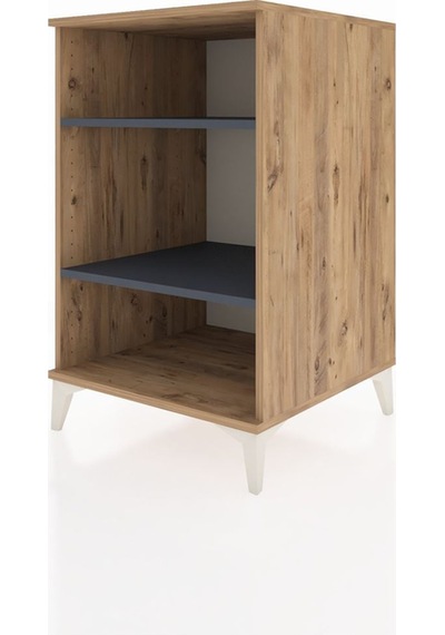 Kronos Komodin 2 Raflı 60x59x96 Çam-antrasit Atlas Çam