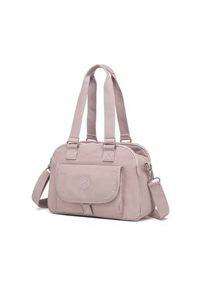 Smart Bags Orta Boy Çok Cepli Su Geçirmez Hafif Krınkıl Kumaş Kadın Omuz Çantası Kum