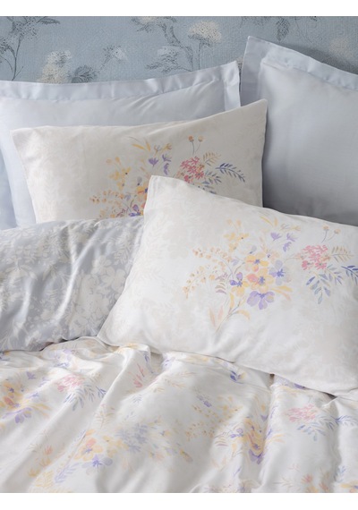 Cotton Box Saten Çift Kişilik Nevresim Takımı Lilou Lila Lila