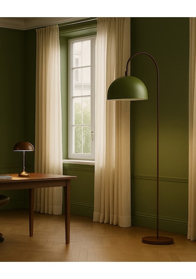 Terra Verde Metal Lambader Oturma Odası & Yatak Odası & Salon Lambader Yeşil