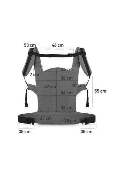 Kinderkraft Milo Ergonomik Bebek Taşıyıcı Ayarlanabilir ve Hafif Tasarım Portbebe