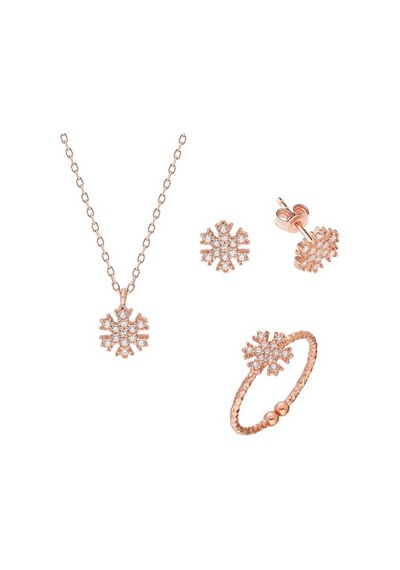 Glorria Gümüş Kar Tanesi Set (381944411)