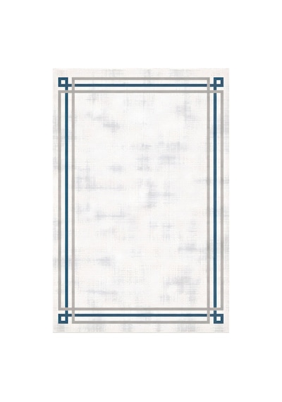 Kartela Halı Rilo Halı Kaymaz Taban Makinede Yıkanabilir Halı Beyaz - 80 X 120 Cm