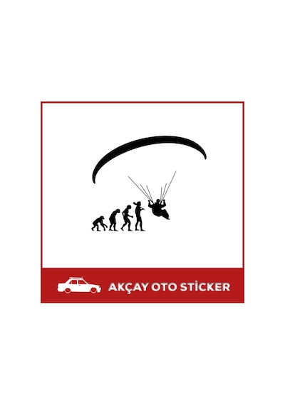 Fashion Insan Evrimi Sticker Paraşüt Sticker Oto Sticker