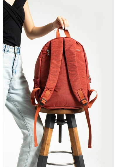 Nemo Bags Kiremit Unisex Okul Çantası, Crinkle Su Geçirmez Kumaş, Laptop Seyahat Sırt Çantası, 24 Lt, 40x30cm Diğer
