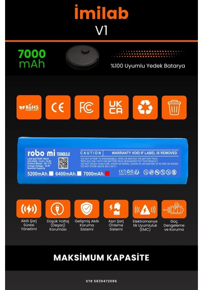 İmilab V1 7000mah Robot Süpürge Bataryası