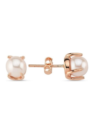 7,5 Mm Doğal İncili Küpe Rose Rose