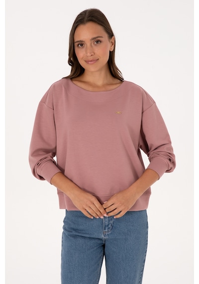 U.S. Polo Assn. Kadın Gül Kurusu Bisiklet Yaka Sweatshirt 50314210-VR221