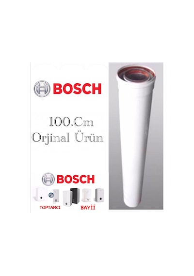 Bosch Uyumlu / Buderus Yoğuşmalı Baca Uzatması İlavesi 100 Cm