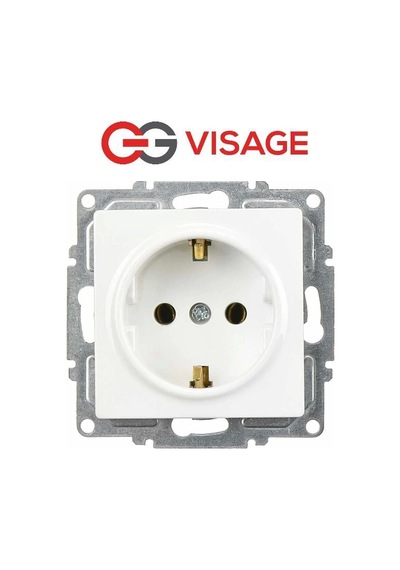 Visage Beyaz Topraklı Priz Çerçevesiz - Priz Ve Anahtar İçin Uyumlu Çerçeve