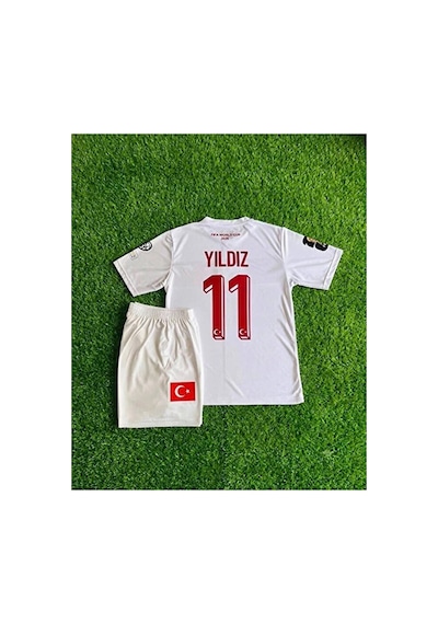 Türkiye 2026 Dünya Kupası Kenan Yıldız İç Saha Çocuk Forması Whi Çok Renkli