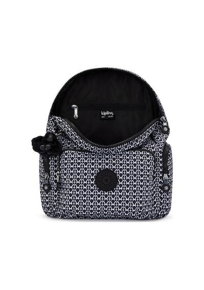 Kipling Kıplıng City Zip S Küçük Boy Sırt Çantası Siyah Sıgnature Prınt Siyah