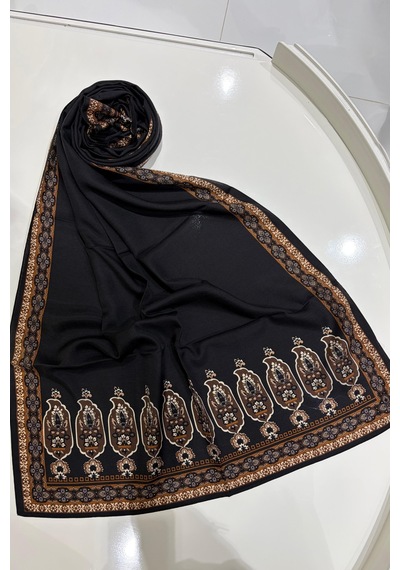 Cardion Lunira Silk Yün İpek Şal KAhverengi