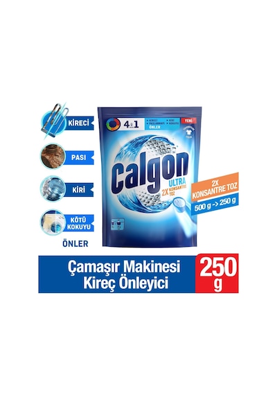 Calgon Power Kir, Pas, Kireç Ve Koku Önleyici 4'ü 1 Arada Ultra Konsantre Toz 250 G 10'lu Set