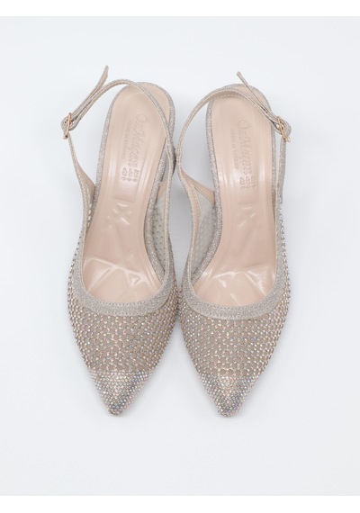 Nesilshoes Nesil Shoes Özma 4045 Altın Topuklu A. Açık Kadın Ayakkabı