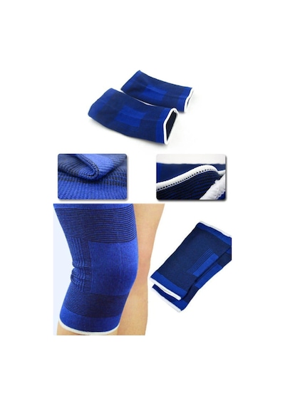2 Li Elastik Dizlik - Egzersiz Ve Spor Dizliği Büyük Boy 23 Cm