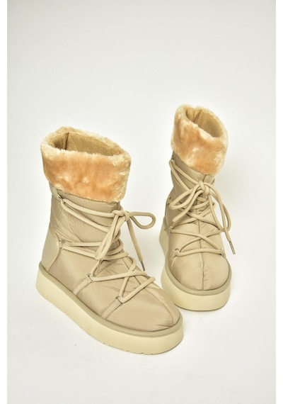 Fox Shoes T476383004 Bej Kumaş Kar Botu Bej-kumaş Bej
