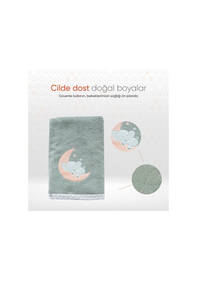 Gezenbebe Hero Nakışlı Bebek Çocuk Banyo Havlusu 70x140 Mavi