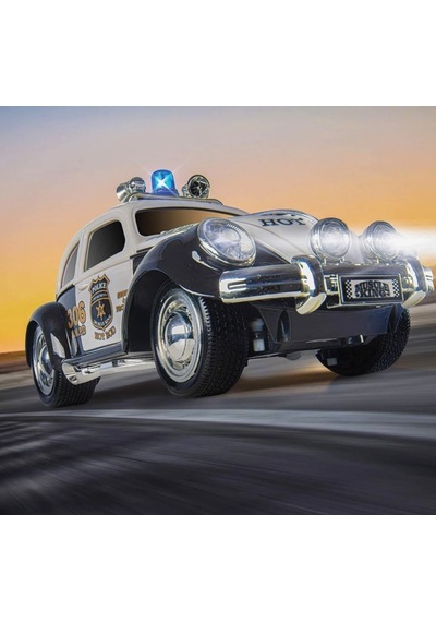 Uzaktan Kumandalı Sesli Işıklı 24 GHz USB Şarjlı 1:16 Ölçekli Oyuncak VosVos Drift Polis Aracı
