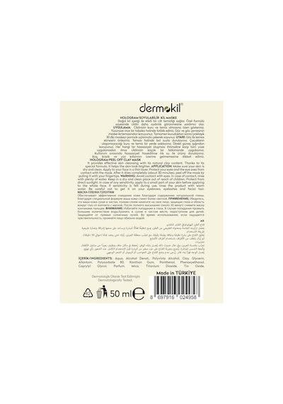 Dermokil Soyulabilir Hologram Kil Maske 50 Ml X 3 Adet