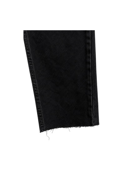 Vadon 1056 Kadın Yüksek Bel Pis Paça Wide Leg Jean Pantolon Siyah