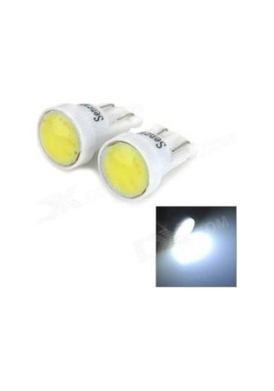 2 Adet Mavi Dipsiz T10 Led Araç Park Lambası Led Ampul T10 Cob Led