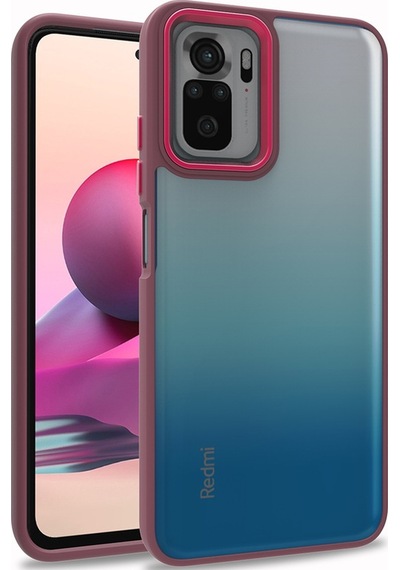 Xiaomi Redmi Note 10S Renkli Kenarli Parlak Flora Kilif 547924969