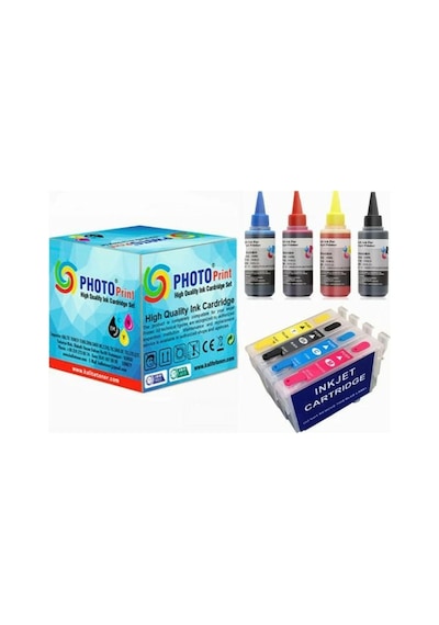 Photo Print Epson Stylus Sx210 T0711 T0714 Uyumlu Kolay Dolan Ka
