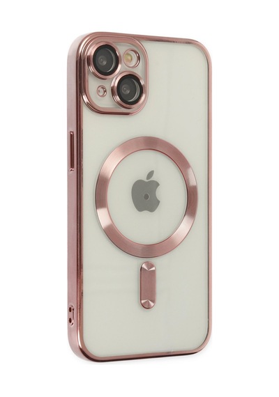 Apple Uyumlu iPhone 14 Uyumlu Kılıf Kross Magneticsafe Kapak - Rose