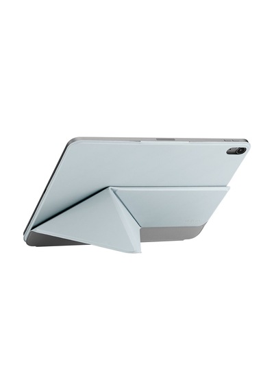 İpad Air 11 2025 M3 Uyumlu Pitaka Folio 3 Kalem Bölmeli Standlı Kılıf Mavi Kapaklı Kılıf