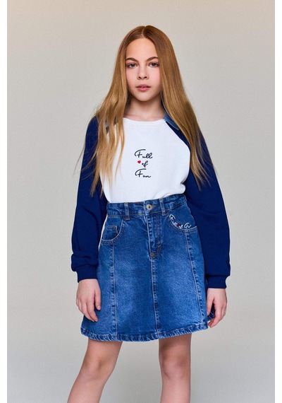 Defacto Kız Çocuk Jean Etek G6892a826smnm34 Mavi-nm34