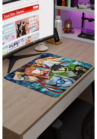 The Rising Of The Shield Hero Dikişli Kauçuk Oyuncu Mousepad V1 - 48x40 Xl Gaming Mouse Pad