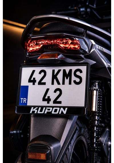 Kupon Yazılı Motosiklet Plakalık