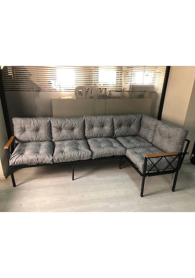 Miami Köşe Koltuk Takımı , 3+2 Balkon-bahçe-kafe-çay Seti-koltuk Takımı-mutfak Köşesi Gri Miami Köşe Koltuk Takımı , 3+2 Balkon-bahçe-kafe-çay Seti-koltuk Takımı-mutfak Köşesi Gri