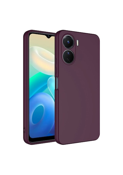 Vivo Y16 Uyumlu İçi Kadife Kamera Korumalı Renkli Silikon Kılıf