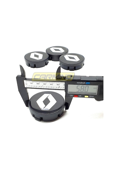 Renault Jant Göbek Arması Siyah 55-58Mm