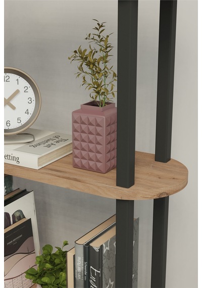 Soft 4 Katlı Modern Kitaplık Dekoratif Çok Amaçlı Kitaplık Ve Organizer Çok Raflı Düzenleyici - Meşe Kahverengi Soft 4 Katlı Modern Kitaplık Dekoratif Çok Amaçlı Kitaplık Ve Organizer Çok Raflı Düzenleyici - Meşe Kahverengi