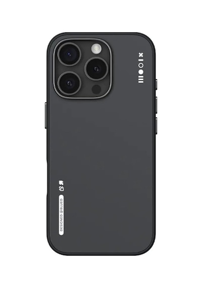 Apple Uyumlu iPhone Blueo 16 Pro Max Dual Color Liquid Silikon Magsafe Siyah Telefon Kılıfı
