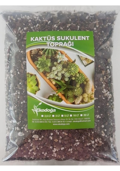 Doğalsan Tarım Kaktüs Sukulent Toprağı 5 Litre - Teraryum Için Uygun Toprak Ithal Torf Toprak Pomza Vermikulit 0
