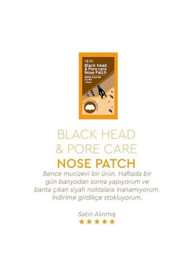 Mjcare Nose Patch - Siyah Nokta Ve Gözenek Için Temizleyici Burun Bandı 5'li